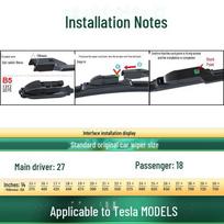 Tesla Model S Multifunction Silent Boneless Wiper Blade Rubber Strip