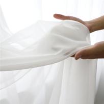Prabangūs įlankos lango šydai Sertifikuotos voilo užuolaidos su 3D korio raštu | 60% šviesos pralaidumas su visišku privatumu W100xL200CM 2pcs