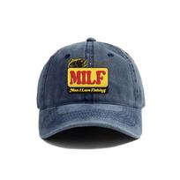 MILF Man I Love Fishing Baseball Cap Vintage Distressed Dad Hats Men Outdoor Adjustable Fit Hats Cap