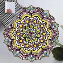 Ethnic Style Irregular Carpet Used for Bedside Tables Dining Tables Sinks Water Absorbing Anti Slip and Drainage Pads 30*30cm yellow