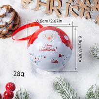Kūrybingas elfo rutulys Kalėdų eglutės papuošalas saldainių dėžutė pakabukas 6.8 cm gray