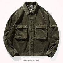 2024 Retro American High Street Unisex Loose Lapel Jacket – Versatile, Trendy Casual Design M žalia