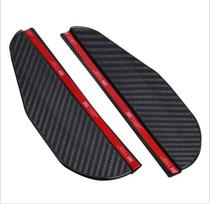 Universal Carbon Fiber Texture Rearview Mirror Rain Shield black