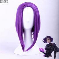 Aukštos Kokybės Anime Varno Cosplay Perukai Violetiniai Trumpas Karščiui Atsparus Sintetinis Plaukas Perucas Cosplay Perukas + Peruko Kepuraitė One Size purple