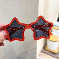 Children'S Sunglasses Boys And Girls Pentagram Cute Baby Sunglasses Uv Protection Sunshade Clothing Accessories Glasses raudona