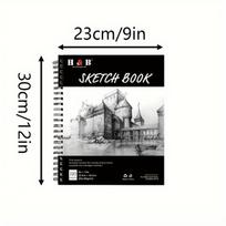 1 vnt. dvigubos spiralės eskizų piešimo knyga profesionali tuščia meno eskizų knyga kūrybiniam piešimui 1pc black