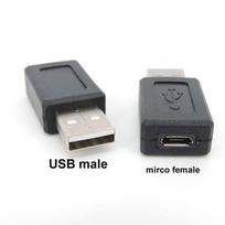 Black USB 2.0 Type A Male Female To Micro USB B Female Adapter Plug Converter To Micro USB Connector Plug USB M to Micro F