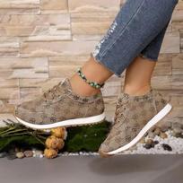 Moteriški sportbačiai Madingi plokščiapadžiai Minkštu padu Kasdieniai batai Rudeniniai vulkanizuoti batai Moteriški sportiniai laisvalaikio batai Zapatos Mujer 41 šviesiai ruda spalva
