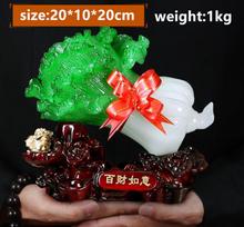 Feng Šui Jade Kopūstas Ornamentai Namų Dekoravimo Amatai Namų Svetainės Įėjimo Dekoracija Biuro Parduotuvės Atidarymo Dovanos green