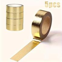5pcs Foil Paper Tape 15mmx5M Scrapbooking Supplies DIY Craft Decoration Masking Tape with Vibrant Colors and Durable Adhesive 5pcs beige