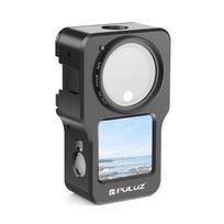PULUZ CNC Aluminum Alloy Cage for DJI Action 2 juoda