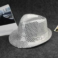 Dance Show Party Jazz Hat Glitter Sequins Cowboy Caps Fashion Role Play Prop Performance Costume Women Men Beading Hats Fedoras Sr