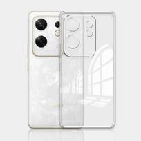 Madingas skaidrus minkštas silikoninis buferis telefono dėklas Infinix Zero 30 4G, skaidrus smūgiams atsparus dangtelis Infinix Zero 30 5G For Zero 30 4G gryna