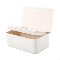 D0AC Dustproof Wet Wipes Storage Box Wipes Dispenser Holder with Lid Tissue Household el Utility Paper Container white