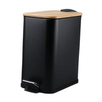 1x šiukšliadėžė su pedalu, tarpu, skirta namams, voniai, tualetui, svetainei, virtuvei, viešbučiui, šiukšliadėžė, juoda, balta, 5L