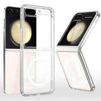 Magnetic Case For Samsung Galaxy Z Flip 6 5 4 3 5G For MagSafe Transparent Shockproof Hard PC + Soft TPU Bumper Protective Cover For Samsung Galaxy Z Flip6
