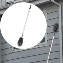 Cleaning Tools from The Ground Rain Gutter Brush Cleaners Adjustable Length with Pole Duster 3.6m white