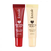 Lip Balm Lightening Set: Ruby and Clear (2 x 12 g), Brightening Lip Balm Ruby + Clear Glaze Set, Foxtale