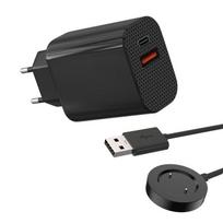 12W Mains Charger + Cable Compatible with Huawei Watch GT Classic Sport GT2 GT2E Honor Watch Magic Honor Watch Dream Phonillico® juoda