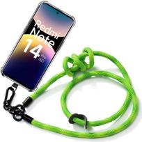Case for Xiaomi Redmi Note 14 Pro 5G (not for 4G) - with Green Detachable Cord - EFConnection