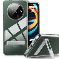 Coque pour Xiaomi Redmi A3 - Protection Antichoc - Silicone Transparent - Support Réglable - Souple