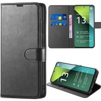 Case for Xiaomi Redmi Note 13 Pro 5G - E.F.Connection - Shockproof - Faux Leather - Stand Function - Black