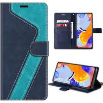 Coque pour Xiaomi Redmi Note 12 Pro - Xiaomi - Etui en Cuir PU - Bleu - Support - Porte-cartes