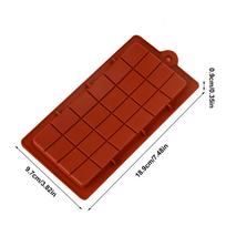 Dubai Chocolate Mold Silicone Chocolate Bar Mold for Chocolate Bar Pistachio Candy Bar Mold for Filling Chocolate tamsiai raudona spalva