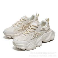 Men's shoes autumn Hong Kong style casual sports shoes youth outdoor running shock absorption thick sole heightening student dad tide shoes 39