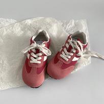 Retro versatile lightweight explosion flat-bottomed German training shoes women's 2025 new summer Internet celebrity low-top American casual shoes 35 rožinė
