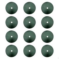12 -fold Tree Mulch Rings -barrier Tissue -plug Root Protection Non -woven Mats 52cm and 6cm Hole black
