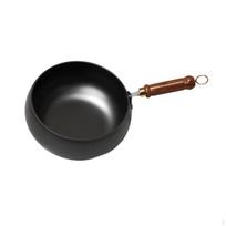 9.45 Inch Wok Made of Iron with A Flat Floor for Gas And Induction Stove, Stirred Pan Kitchen without lid