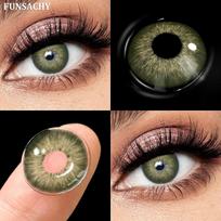 FUNSACHY 1 Pair Green Eye Lenses Colored Pupils for Eyes Y2k Lenses Korean Fashion Softlens Brown Colorcon Cosmetic Gray Lens