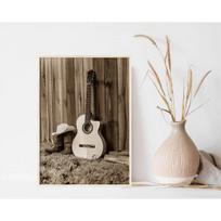 Southwest Rustic Western Farmhouse Photo Highland Cow Posters and Prints Canvas Printing Wall Art Picture for Living Room Decor 21cm×30cm NoFrame