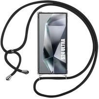 Shockproof Case - BOOLING - for Samsung Galaxy S24 Ultra - Reinforced protection - TPU - Adjustable black cord juoda