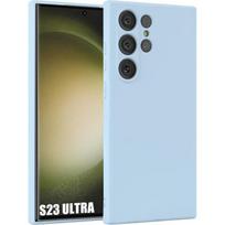 Dėklas - BOOLING - skirtas Samsung Galaxy S23 Ultra - Matinis silikonas - Itin plonas - Neslystantis mėlyna
