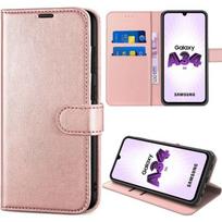 Full Case for Samsung Galaxy A34 5G Protection in Pink PU Leather