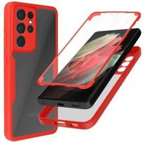 Case - for Samsung Galaxy S21 Ultra - Red - 360° Protection - Anti-scratch - Rigid raudona