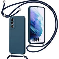 Case - BOOLING - for Samsung Galaxy S21+ - Shockproof Silicone - Adjustable Cord - Navy Blue mėlyna