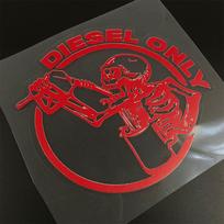 1PC DIESEL ONLY Skeleton Drinking Car Stickers Waterproof Auto Gasoline Fuel Tank Cap Durable Vinyl Decals Skull Decoration 13x13CM red