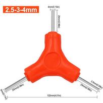 3 in1 Trigeminal Hex Kit 2.5/3/4/5/6/8mm Y-type Combination Hexagonal Wrench A raudona