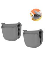 Silicone Oven Mitts, Heat Resistant Mini Oven Gloves Silicone Pot Holders, Mini Finger Protector Cooking Pinch Grips for Air Fry