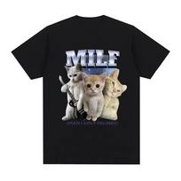 MILF Man I LovAe Felines Men Clothing Tee Shirt Homme New in Top & Tees short sleeve Round Neck Printing Pullover T-shirt 33421 XXXXL
