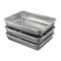 Sleek Silver Finish on Stainless Steel Crisper Box Set of Three