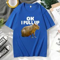 GERAI AŠ PRISTATAU Kapibaros Atspausdinti Drabužiai Marškinėliai vyrams Senoviniai Marškinėliai Laisvalaikio Anime Viršutiniai Marškinėliai Moterims Grafiniai Marškinėliai XXXL