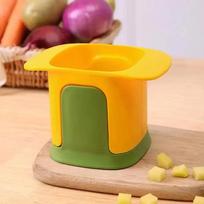 Multifunctional Kitchen Vegetable Chopper Onion Dicing Artifact French Fries Slicer Gadget Cucumber Potato Slicer Kitchen Tools geltona