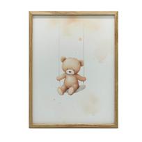 Miś Na Huśtawce Miś Na Huśtawce, 50X70 Cm, Rama Aluminiowa Czarna, Papier Matowy 230 Gsm 54