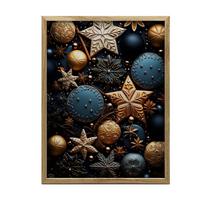 The Beauty of Christmas Gingerbreads The Beauty of Christmas Gingerbreads, 50X70 Cm, Gold Aluminum Frame, 230 Gsm Matte Paper 54