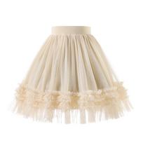 Summer Tutu Skirt Girls' Princess Skirt Mid Length Skirt Cake Puff Skirt 100 smėlis