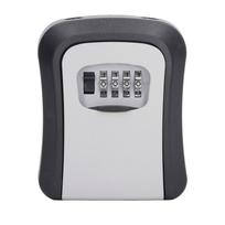 Key Lock Box 5in 4 Digit Combination Lockbox Resettable Code Key Box for Safety Storage white